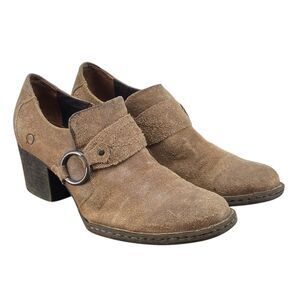 Born DB5717 Brown Leather  Ankle Boot Shoes Women’s Size 8.5 MW (HF33)